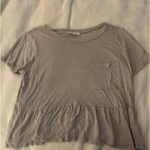 Ruffle crop top with pocket